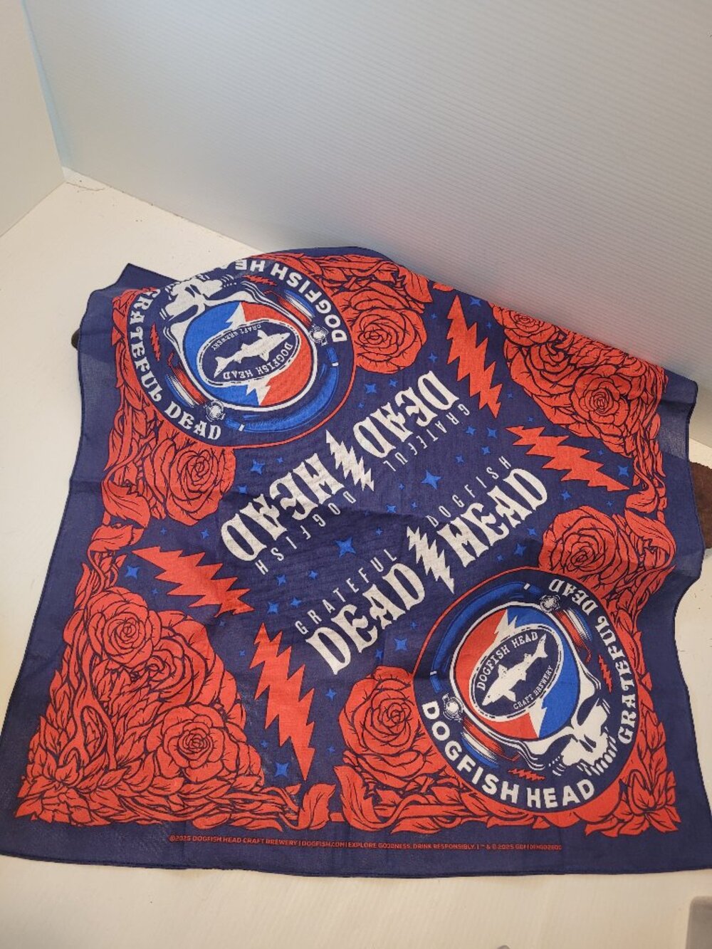 Gratful Dead and Dogfish Head Craft Brewery Bandana